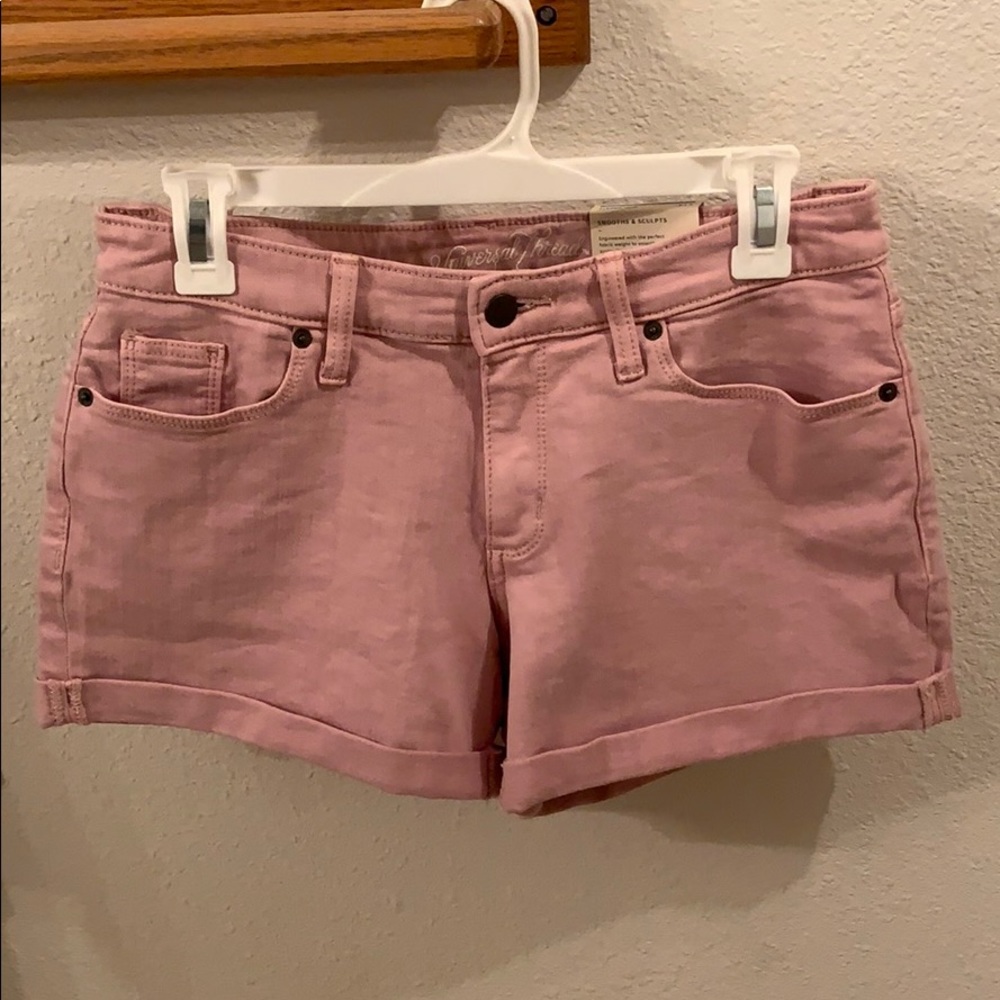 Pink Universal Thread Mid-Rise Midi Shorts